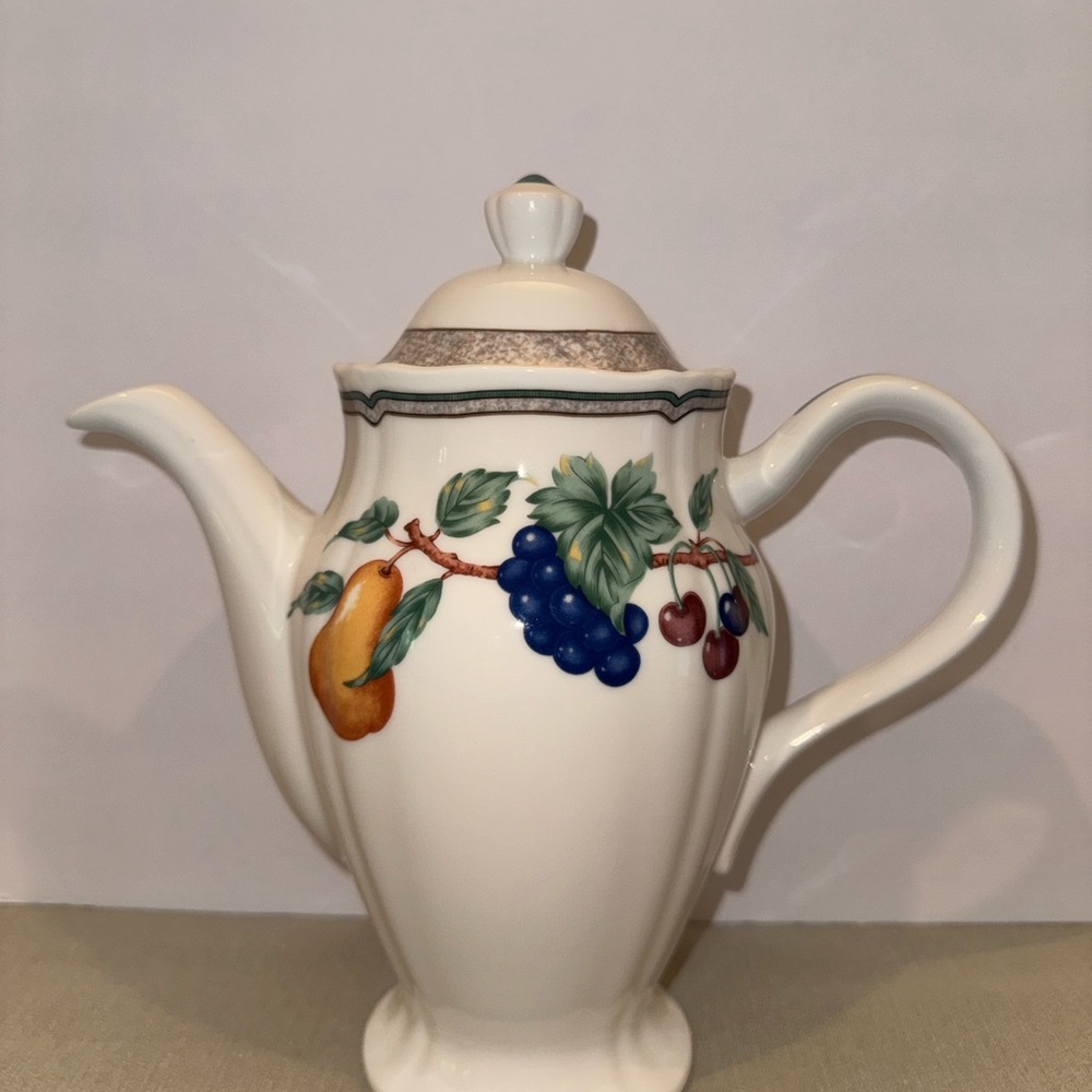 Vintage Noritake Homecraft Orchard Estate Coffee or Tea Pot with Lid 9236 RARE - Picture 15 of 16